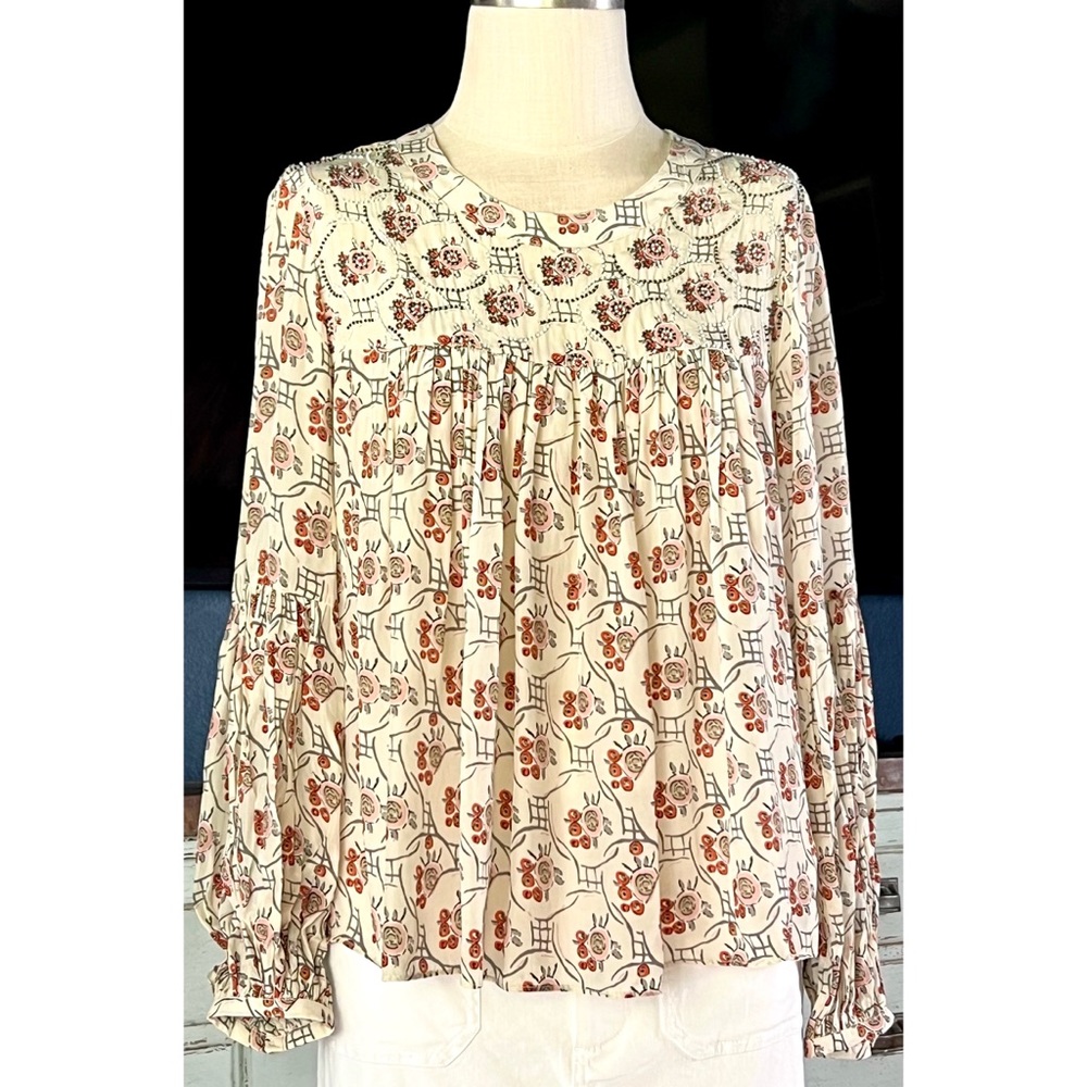 Anthropologie Beaded Swing Blouse 10